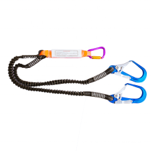 Wholesale high strength fall protection shock absorbing Lanyard with metal ring
